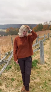 BOHEME,PULLOVER,loose,burnt orange