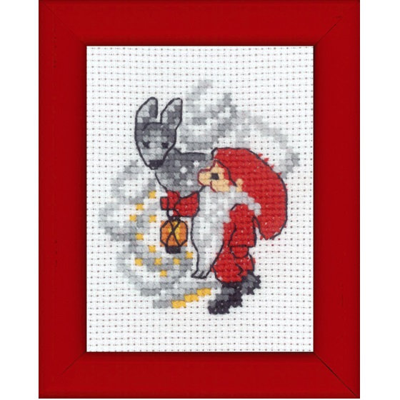 Julebilde Nisse m/rådyr