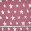 Bomullsfleece - rosa med stjerner