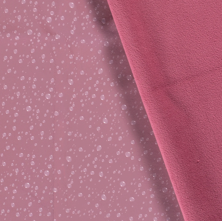 Softshell - rosa regndråper