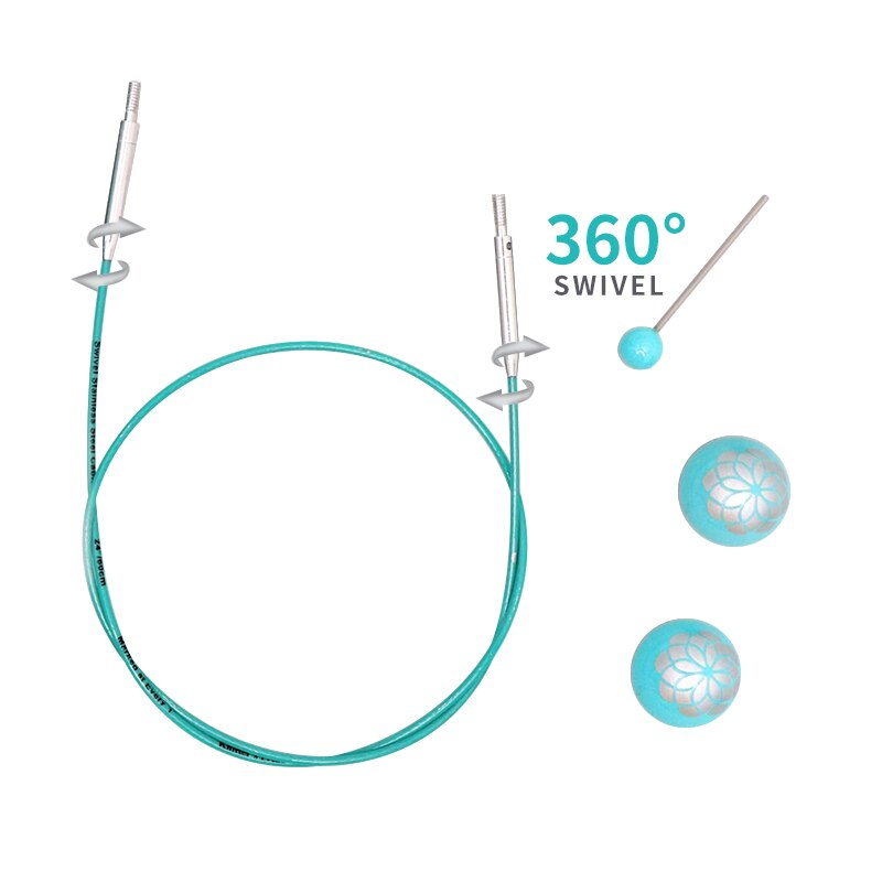 KnitPro stål vaier 360° feste til utskiftbare pinner