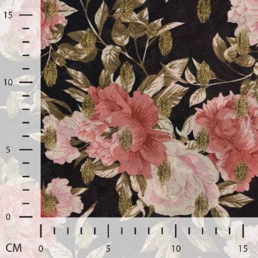 Organza - Flowers Black