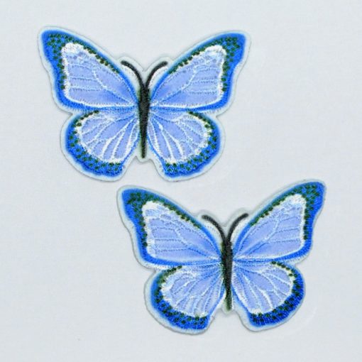 Motiv sommerfugl blå 2stk