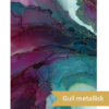 Stoffpanel - Midas Touch Lilla/Gull (77 x 110 cm)