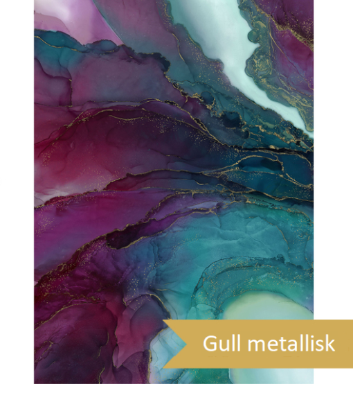 Stoffpanel - Midas Touch Lilla/Gull (77 x 110 cm)