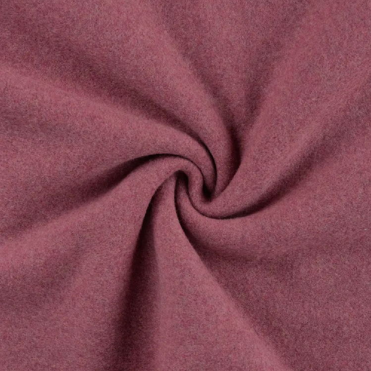 Økologisk bomullsfleece - Bordeaux Melange