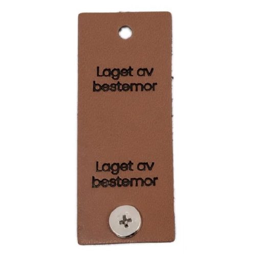 Merke Laget av bestemor 5x2cm