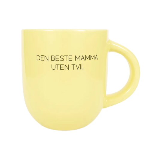 Kopp "beste mamma" - gul