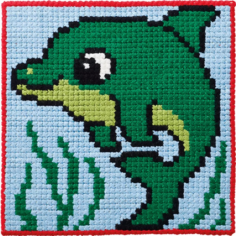 Delfin korssting påtegnet