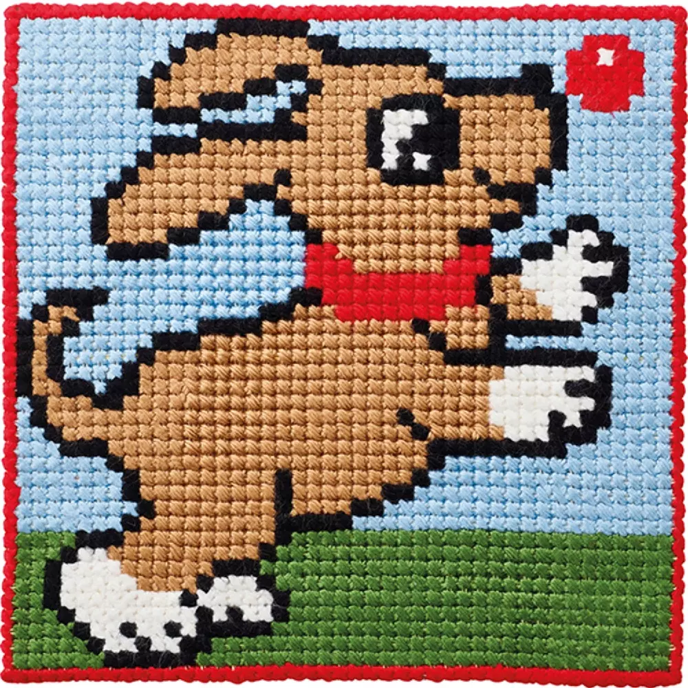 Hund korssting påtegnet