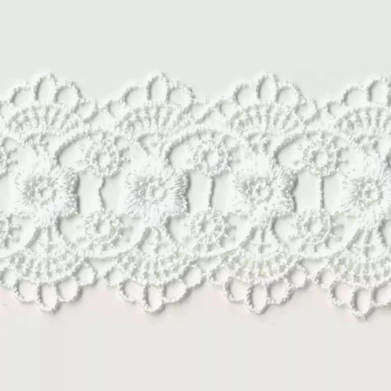 Blonde nylon hvit 6cm