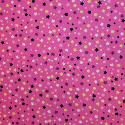 Bomullsjersey - Rosa med små stjerner