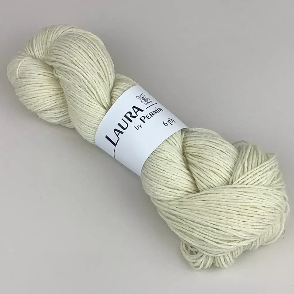 Laura 6-tråds ufarget sokkegarn