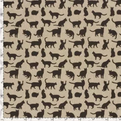 Canvas - Beige med sorte katter