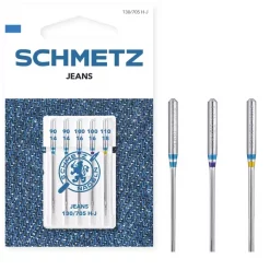 Schmetz maskinnåler jeans 90-110 5stk