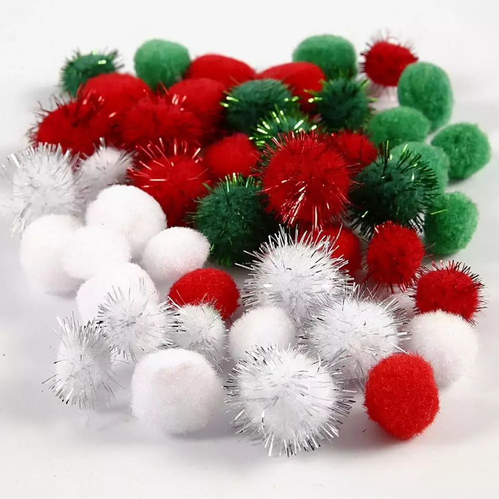 Pompom jul 50stk
