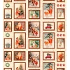 Bomullstoff - Jul panel 55 x 110