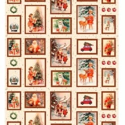 Bomullstoff - Jul panel 55 x 110