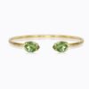 Petite drop bracelet peridot