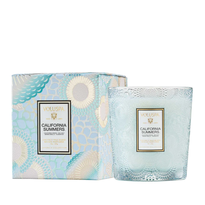 Classic boxed candle California Summers