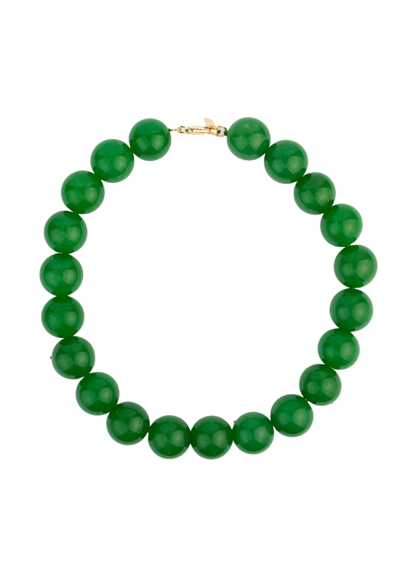 Arcade fortune choker necklace green