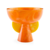 Mustique Pedestal Bowl - Orange/yellow