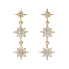 Aurora crystal star dangling stud