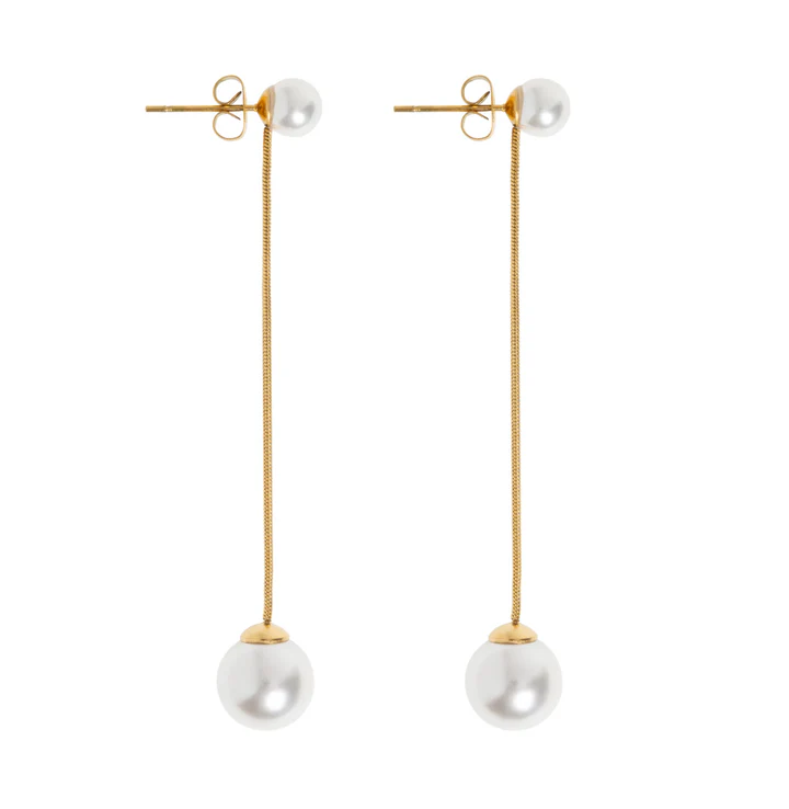 Estelle pearl chain earrings