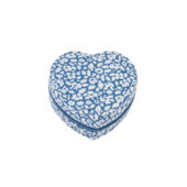 Smykkeskrin heart Feather blue
