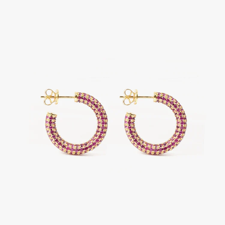 Hoops colorful pink (covered)