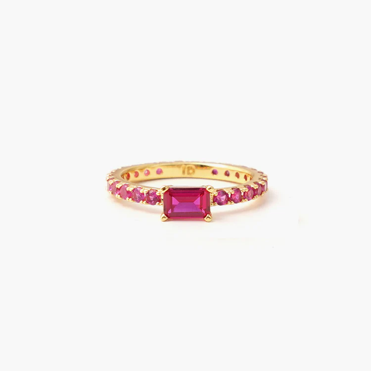 Ultra slim ring pink (m/stein)