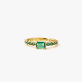 Ultra slim ring green (m/stein)