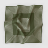 Striped scarf Green & Cream 50cm