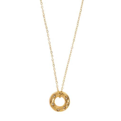 Odelia - crystal donut necklace