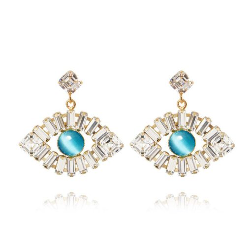 Greek eye statement earrings