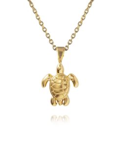 Turtle necklace gold