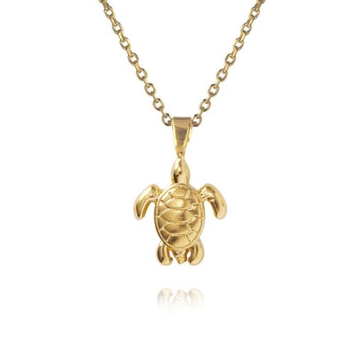 Turtle necklace gold