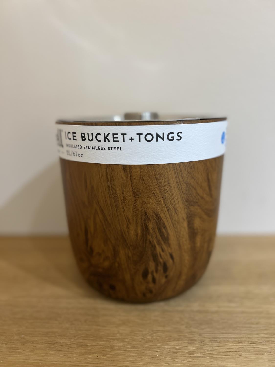 Ice bucket teakwood 2l