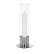 Candleholder brushed stainless steel large