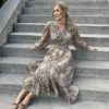 Bohemian Midi dress feathers