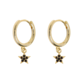 Elvira crystal star hoops