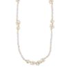 Elsa white beads flower and pearl necklace
