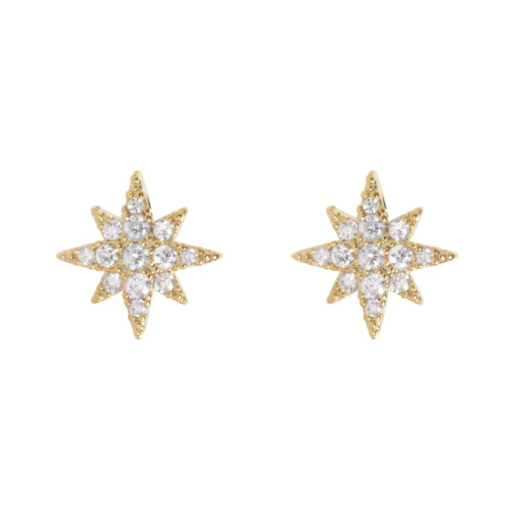 Aurora crystal star stud