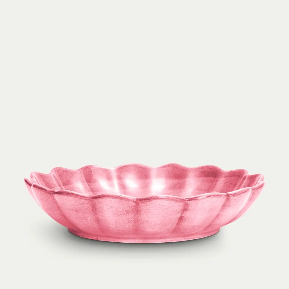 Oyster skål 31cm pink