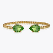 Mini drop bracelet peridot/light green