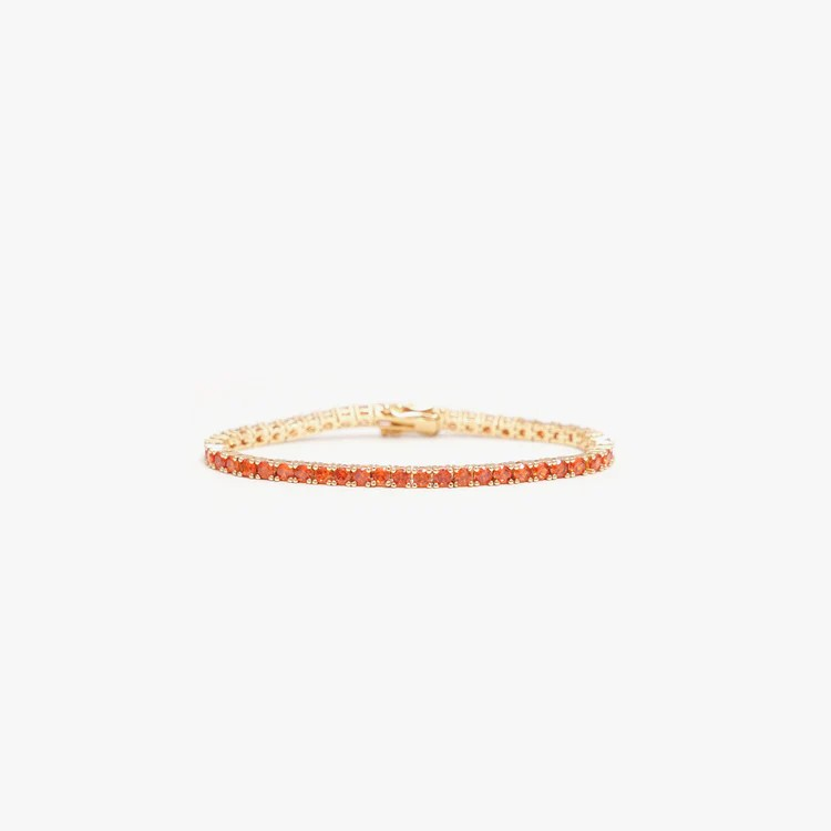 Tennis bracelet orange