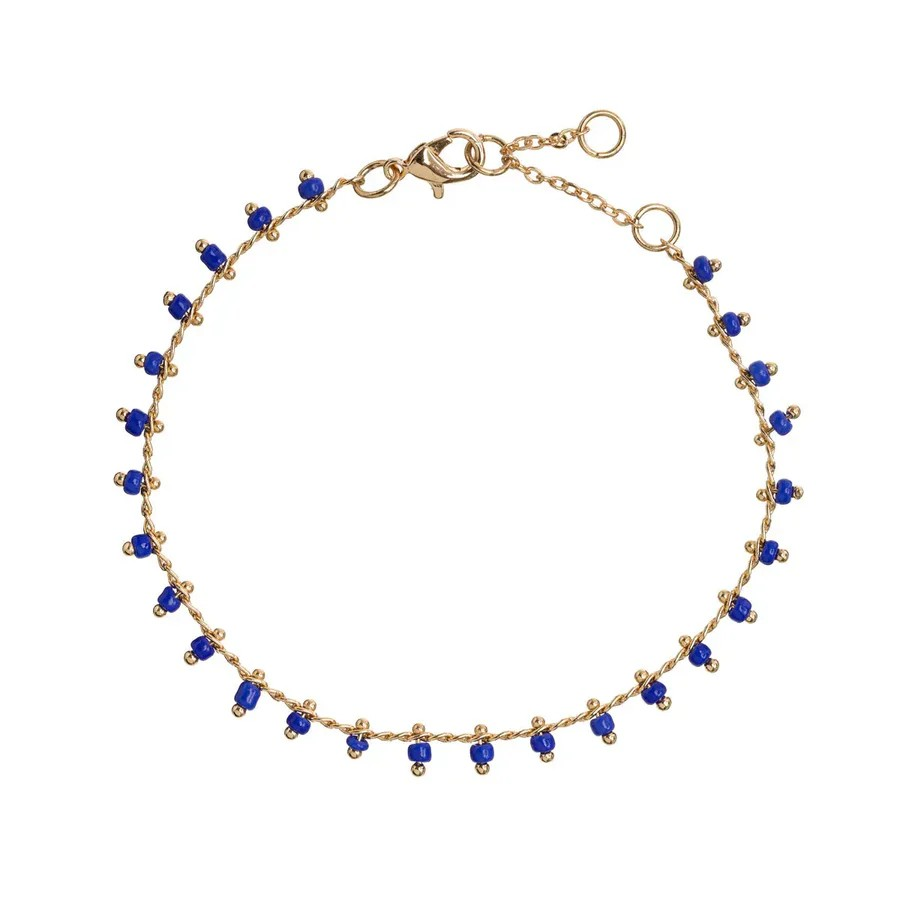 Blue bead bracelet