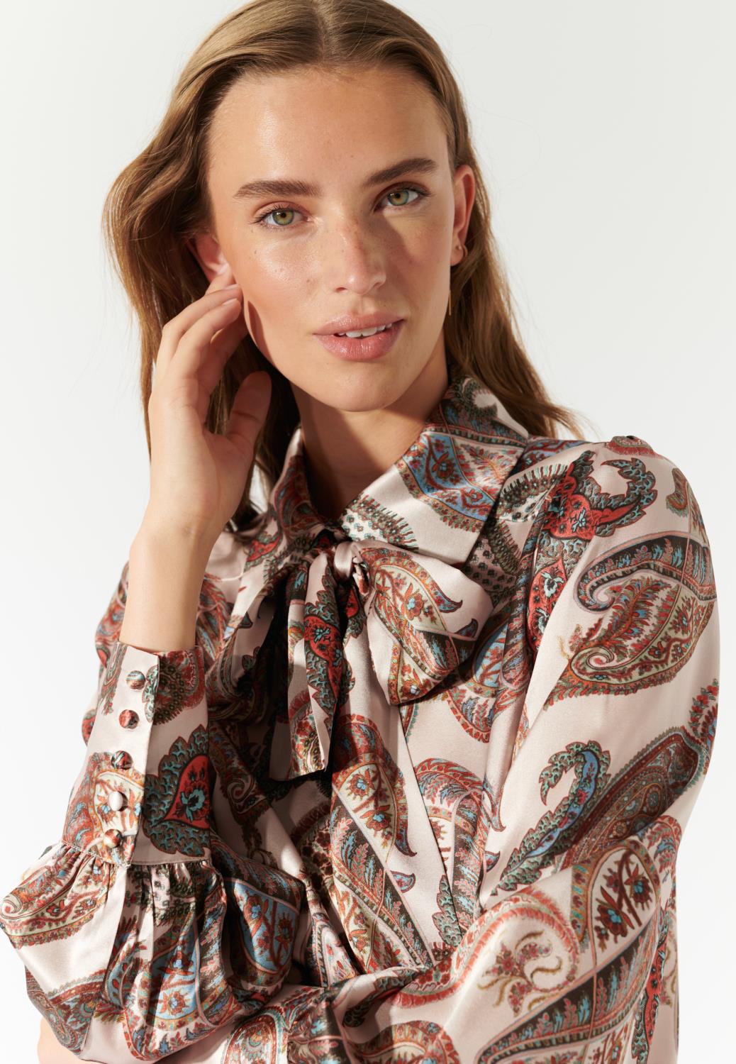 Jasmina blouse collar Fortunio rosewood