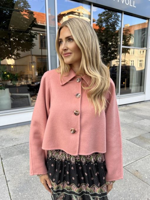 Tailored Cropped jacket dusty pink