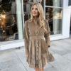 Corduroy Mini Dress Olive